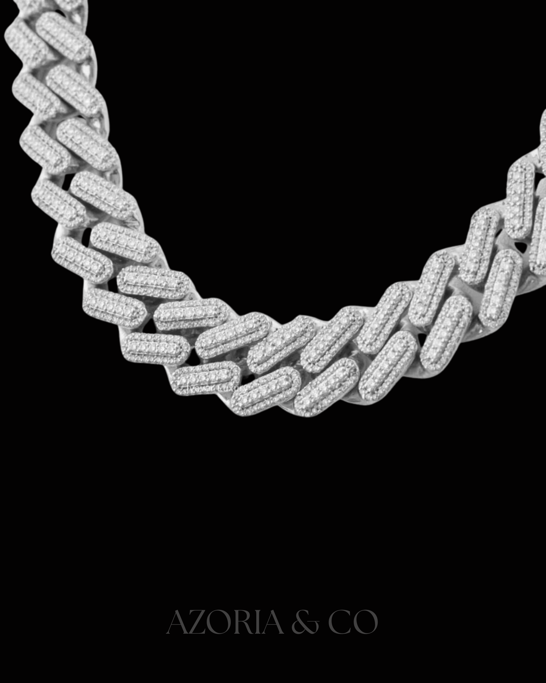 Custom Prong Cuban – Premium Moissanite Diamond Necklace