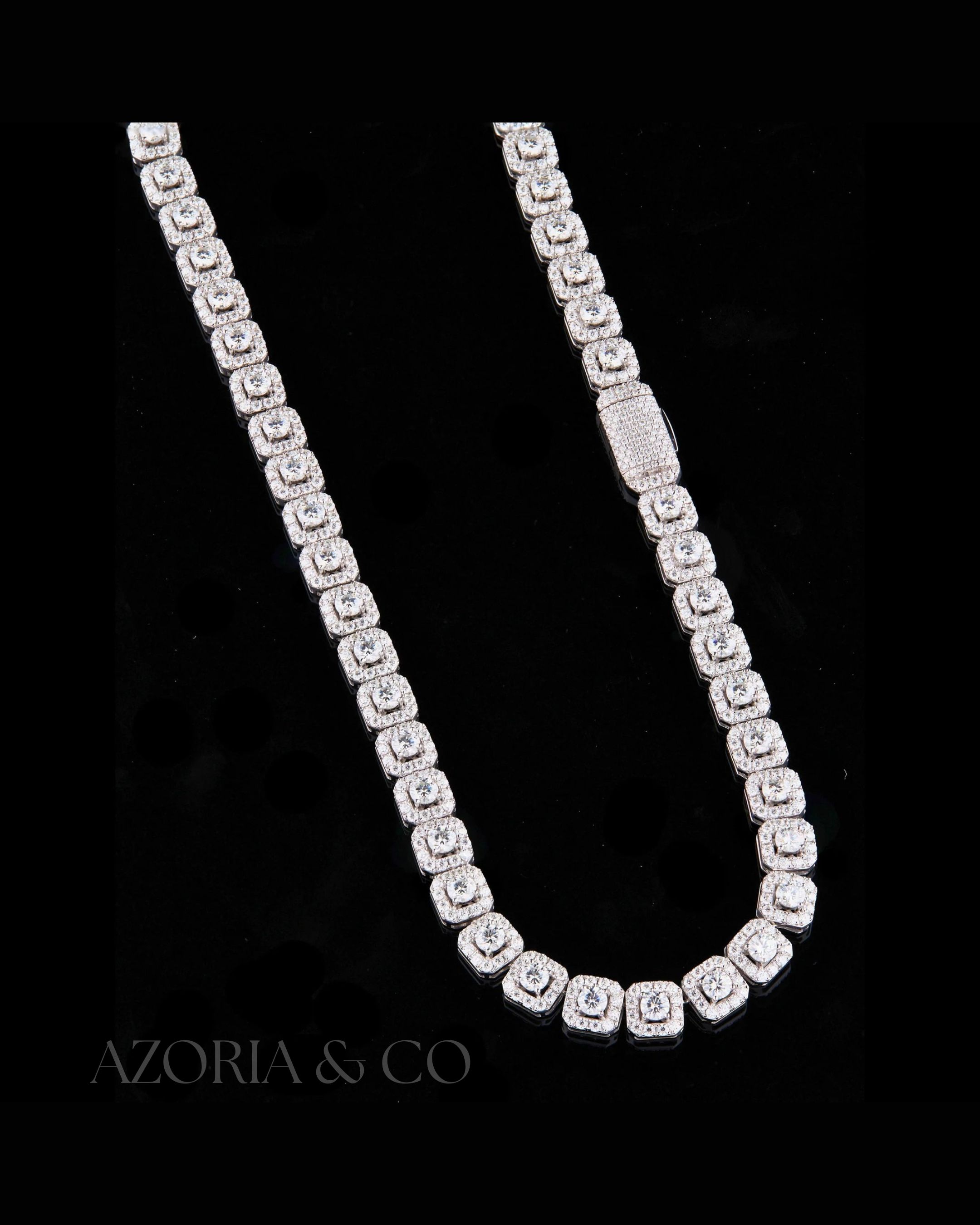 Ultimate Drip Tennis Chain – Full Iced Moissanite Diamond Edition