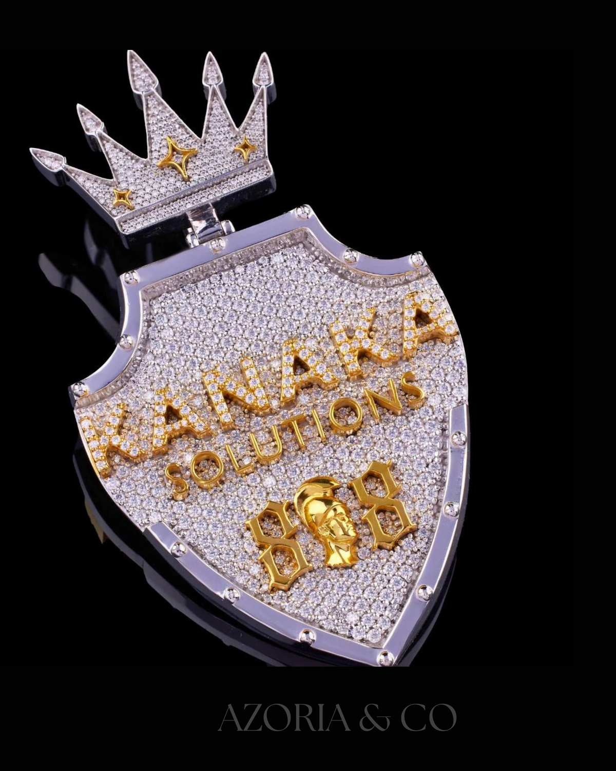 Azoria & Co Signature Moissanite Pendant – Custom 925 Silver Piece