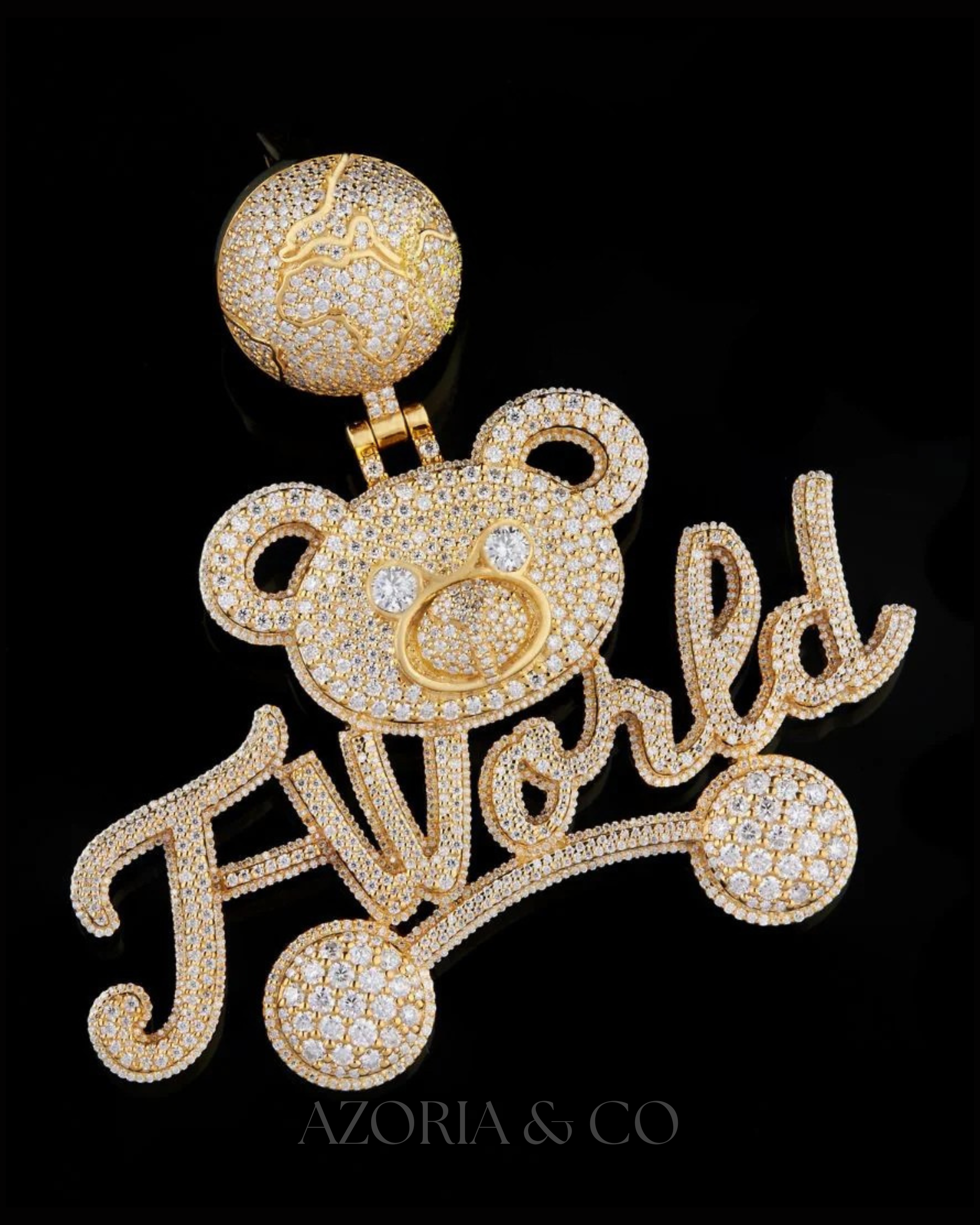 Moissanite Teddy Pendant – Luxury Cute Diamond Piece