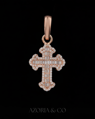 Azoria & Co Moissanite Baguette Cross – Premium Diamond-Style Pendant