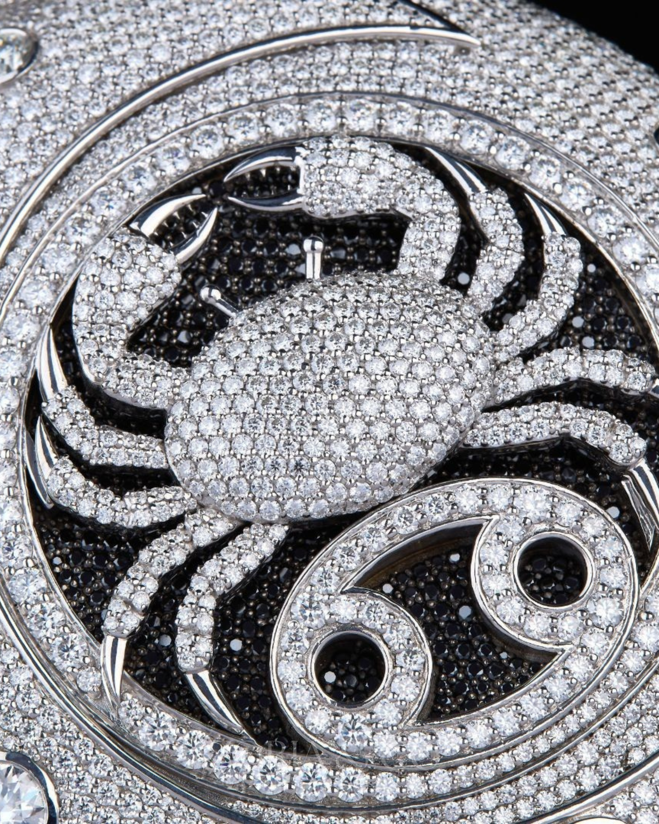 Azoria & Co Unique Moissanite Pendant – Black/White Diamond-Inspired Design