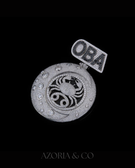 Azoria & Co Unique Moissanite Pendant – Black/White Diamond-Inspired Design