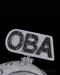 Azoria & Co Unique Moissanite Pendant – Black/White Diamond-Inspired Design