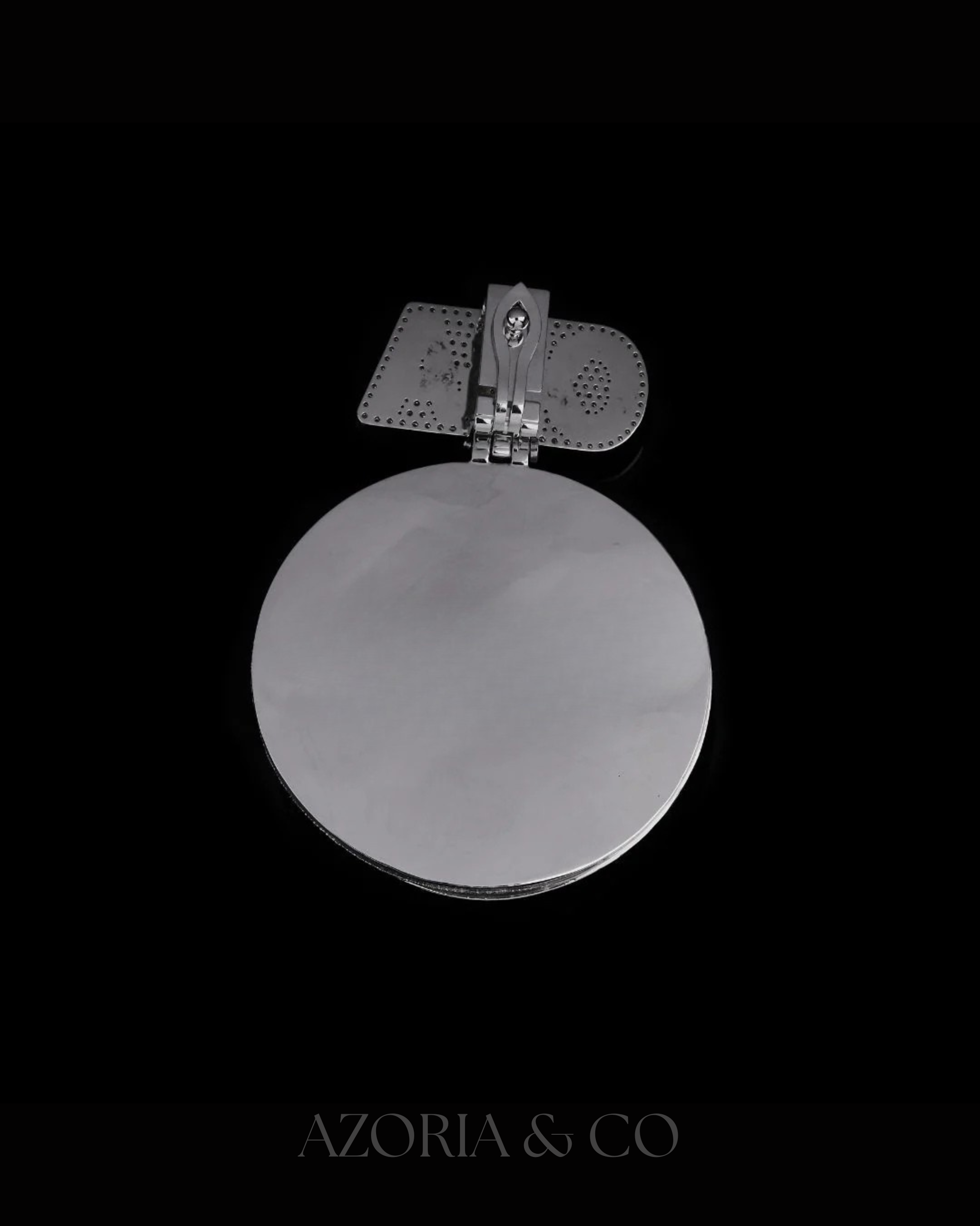 Azoria & Co Unique Moissanite Pendant – Black/White Diamond-Inspired Design