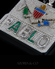 Azoria & Co Custom Moissanite Pendant – 925 Silver Diamond Style