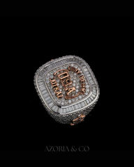 Championship Edition Ring – Two-Tone Silver Gold with Baguette & Pavé Moissanite Diamonds