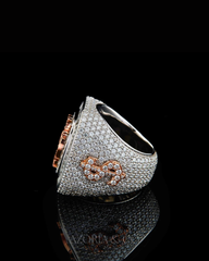 Championship Edition Ring – Two-Tone Silver Gold with Baguette & Pavé Moissanite Diamonds