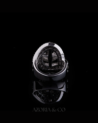 Swirl Symphony Ring – Radiant Moissanite Diamond Cocktail Statement