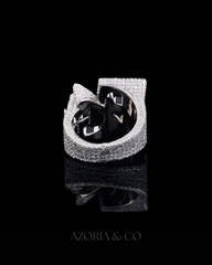 Personalized Letter Ring – Full Iced Moissanite Diamond Hip-Hop Style