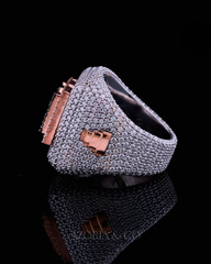 Heritage Ring – White and Rose Gold Silver with Moissanite Diamond Accents