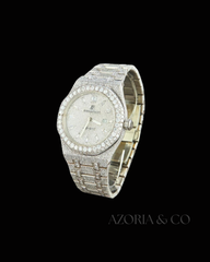 Azoria & Co Baguette Frost Edition – Fully Iced Moissanite Diamond Watch for Modern Gentlemen
