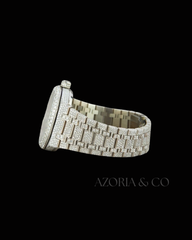 Azoria & Co Baguette Frost Edition – Fully Iced Moissanite Diamond Watch for Modern Gentlemen