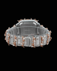 Azoria & Co Custom 41mm Iced-Out Moissanite Crown Of Thorns Men’s Watch – VVS D Color, Tester Passed