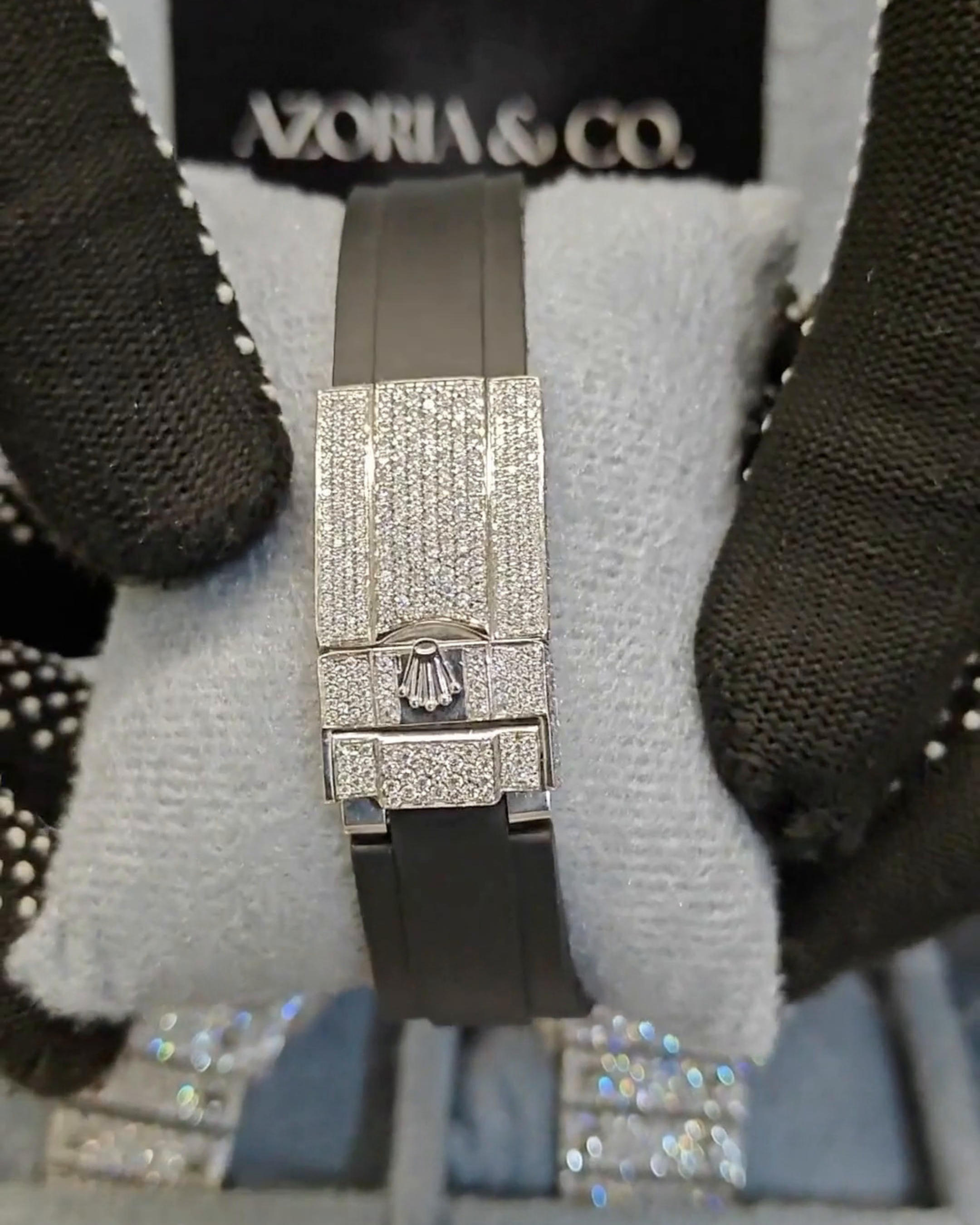 Azoria & Co Full Ice Racing Chrono Watch – Moissanite Diamond Luxury Edition