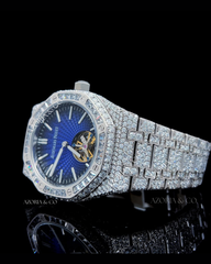 Azoria’s Luxury Iced-Out Open-Heart Watch with VVS Moissanite