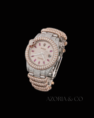 Luxury Gold Band Snake Watch for Men – Azoria & Co Custom Moissanite Edition