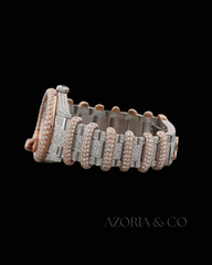 Luxury Gold Band Snake Watch for Men – Azoria & Co Custom Moissanite Edition