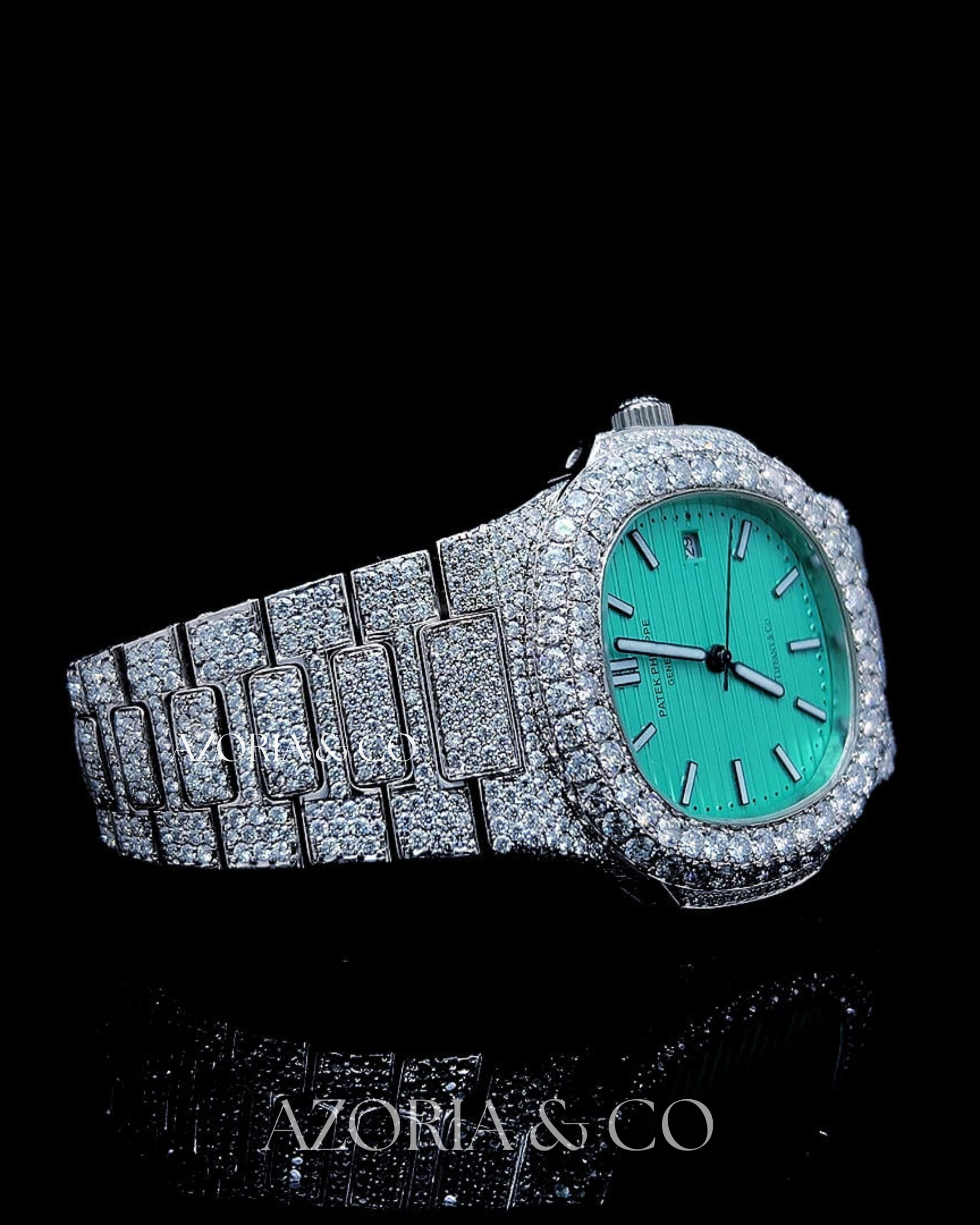 Luxury Iced-Out Moissanite Diamond Watch for Men – Azoria & Co Pure Luxe Edition