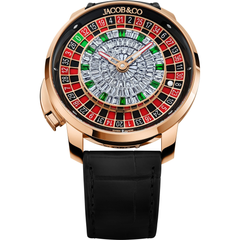 Roulette Dial Watch with Diamond-Style Center