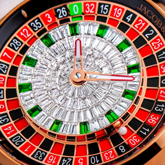 Roulette Dial Watch with Diamond-Style Center