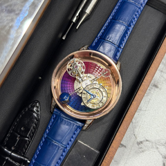 Luxe Skeleton Automatic Eta Watch with Astronomia Dial Design
