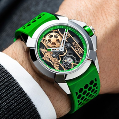Premium Open Dial Sport Watch – Green Edition