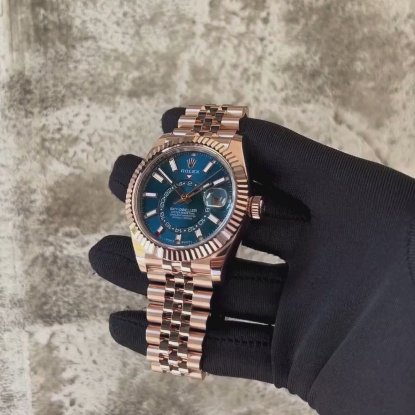 Sky-Dweller Blue Dial Everose Gold Jubilee