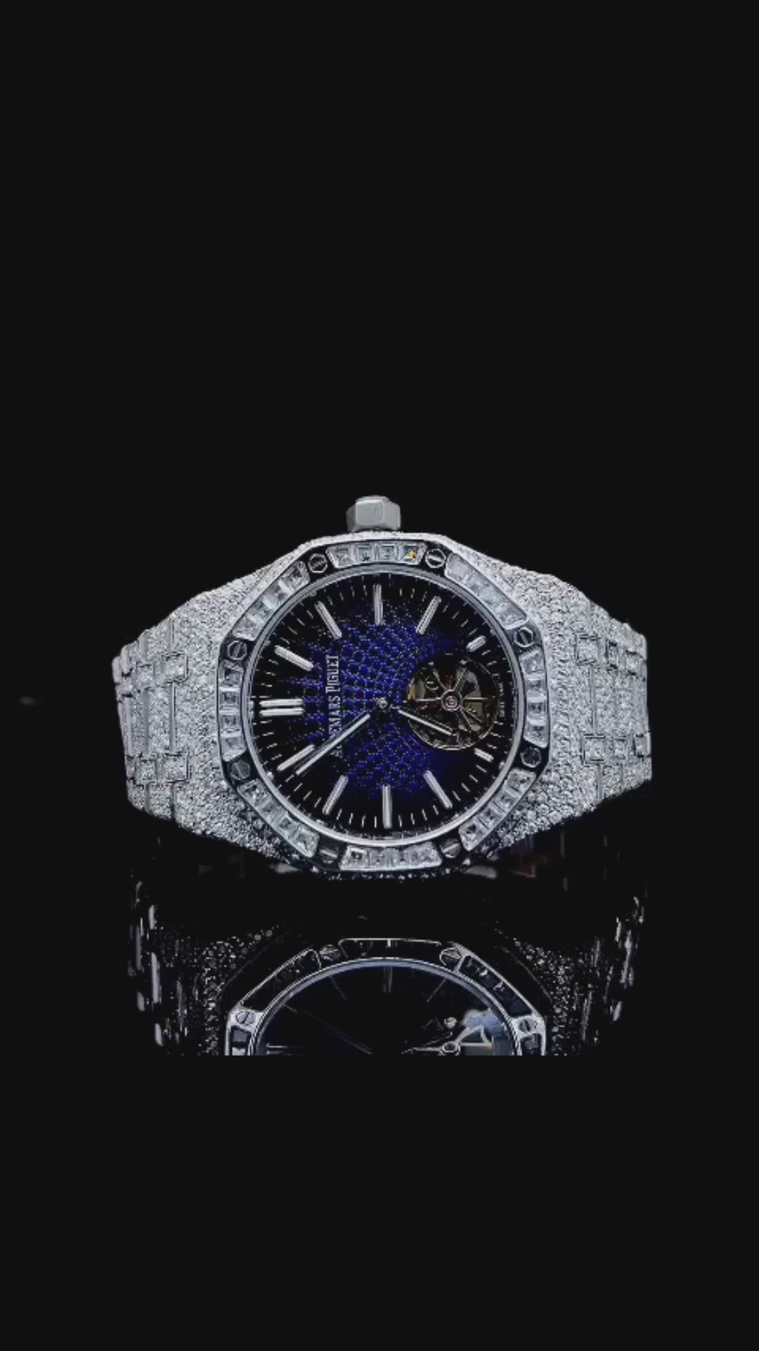 Azoria’s Luxury Iced-Out Open-Heart Watch with VVS Moissanite